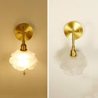 Mini applique murale LED florale avec interrupteur à chaînette pour la maison