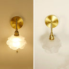 Mini applique murale LED florale avec interrupteur à chaînette pour la maison