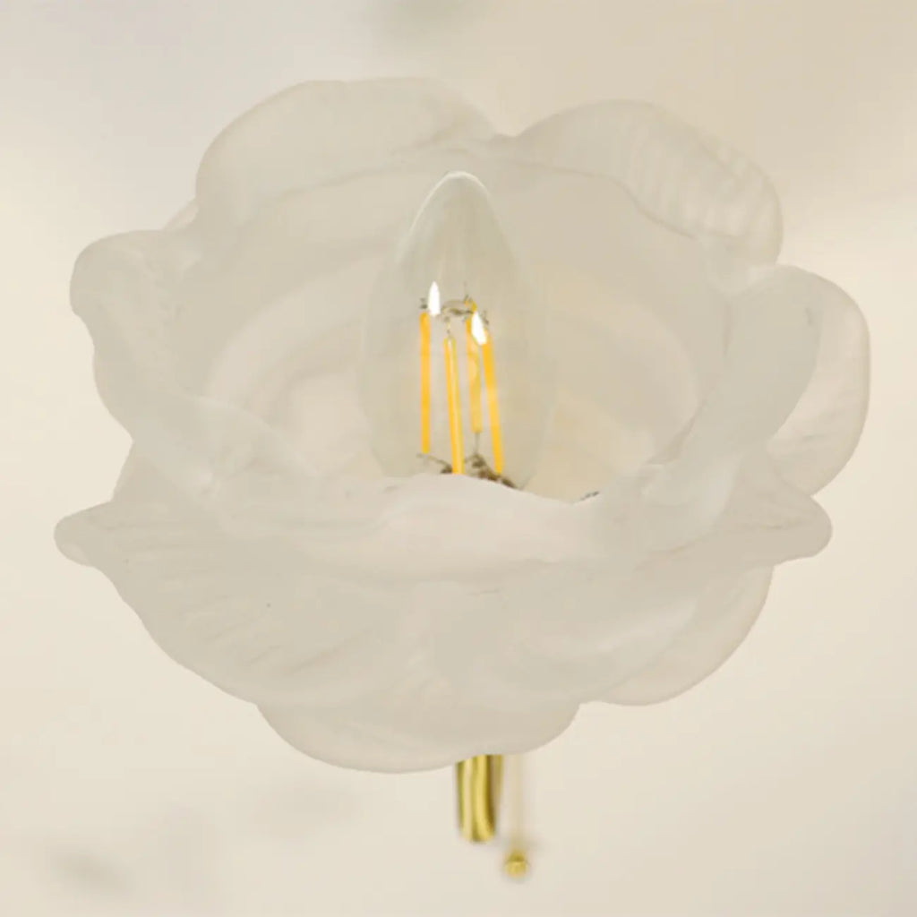 Mini applique murale LED florale avec interrupteur à chaînette pour la maison