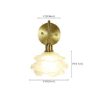 Mini applique murale LED florale avec interrupteur à chaînette pour la maison