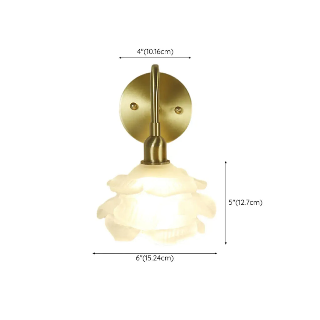 Mini applique murale LED florale avec interrupteur à chaînette pour la maison