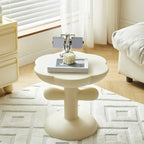 Table d'appoint minimaliste en plastique aux formes libres pour le salon