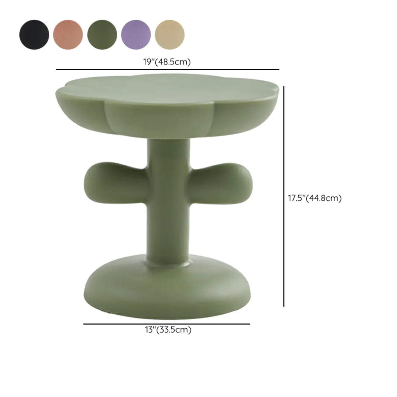 Table d'appoint minimaliste en plastique aux formes libres pour le salon