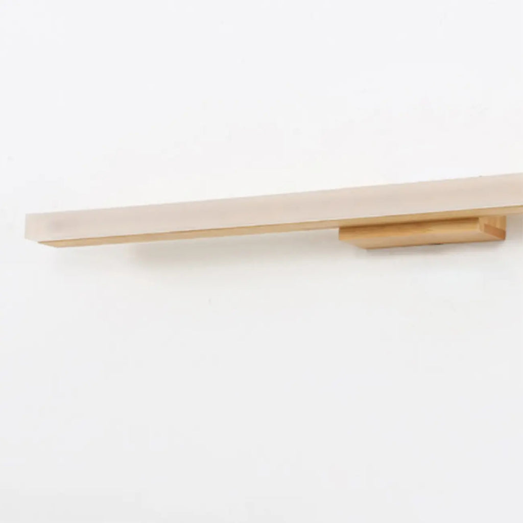 Applique murale élégante en bois avec abat-jour en acrylique pour salle de bain