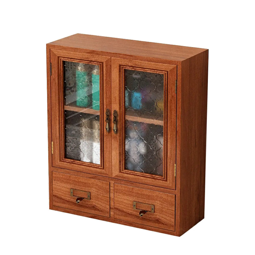 Vitrine en bois avec porte vitrée pour la décoration intérieure