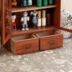 Vitrine en bois avec porte vitrée pour la décoration intérieure