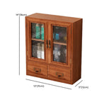 Vitrine en bois avec porte vitrée pour la décoration intérieure
