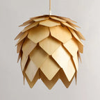 Suspension moderne en bois en forme de pomme de pin, réglable pour salle à manger