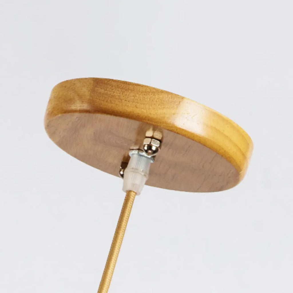 Suspension moderne en bois en forme de pomme de pin, réglable pour salle à manger