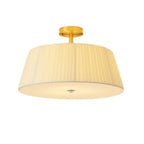 Plafonnier LED semi-encastré géométrique en tissu pour chambre