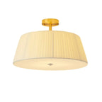 Plafonnier LED semi-encastré géométrique en tissu pour chambre