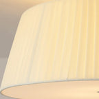 Plafonnier LED semi-encastré géométrique en tissu pour chambre