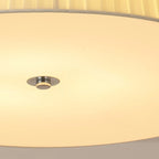 Plafonnier LED semi-encastré géométrique en tissu pour chambre
