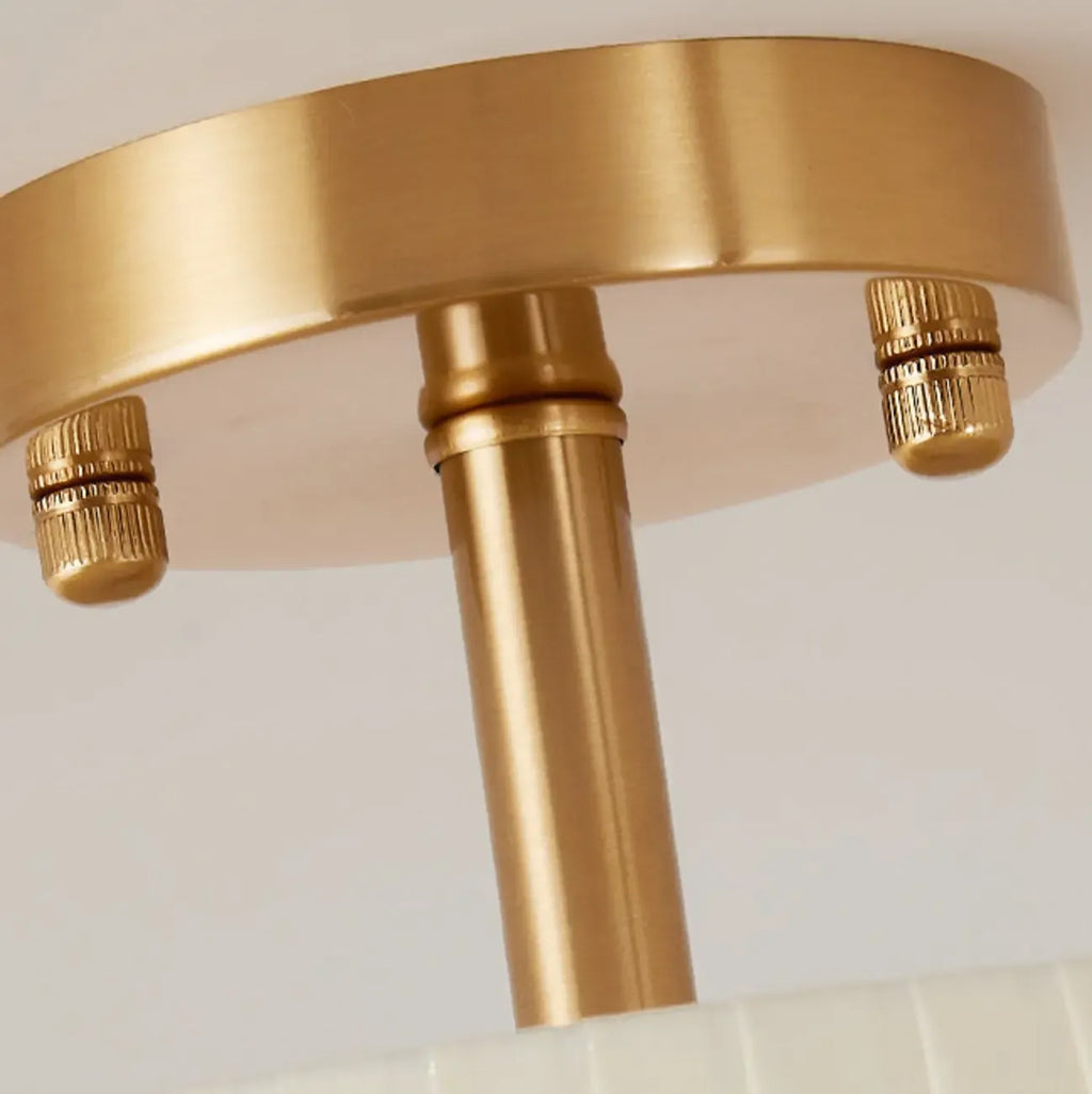 Plafonnier LED semi-encastré géométrique en tissu pour chambre