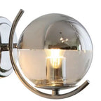 Applique murale globe moderne avec finition chromée pour salon