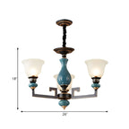 Lustre géométrique en verre et céramique noire
