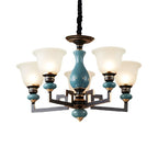 Lustre géométrique en verre et céramique noire