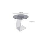 Table d'appoint ronde classique en verre avec base en acrylique pour salon