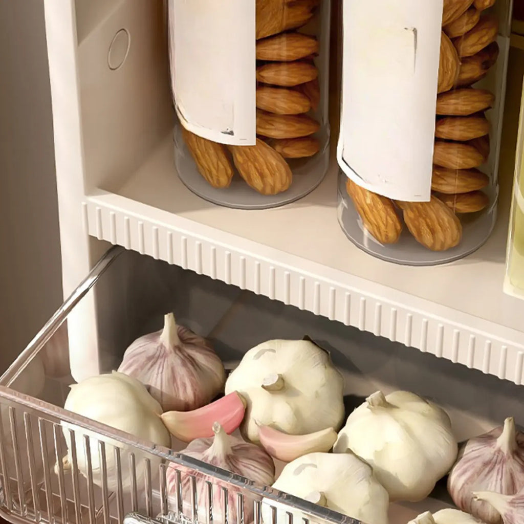 Étagères de rangement murales en plastique pour cuisine avec crochets et tiroir