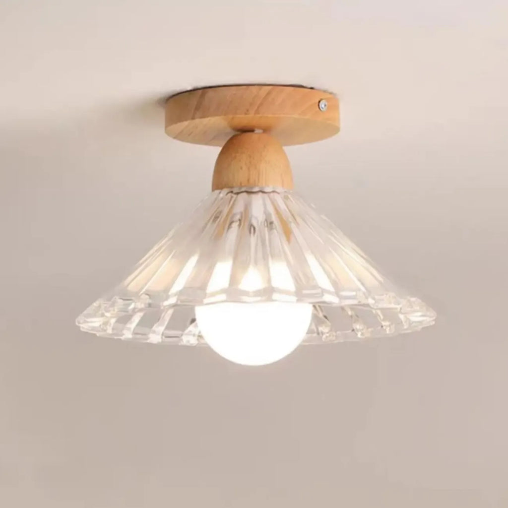 Mini plafonnier semi-encastré moderne en verre pour la décoration de couloir