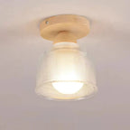 Mini plafonnier semi-encastré moderne en verre pour la décoration de couloir