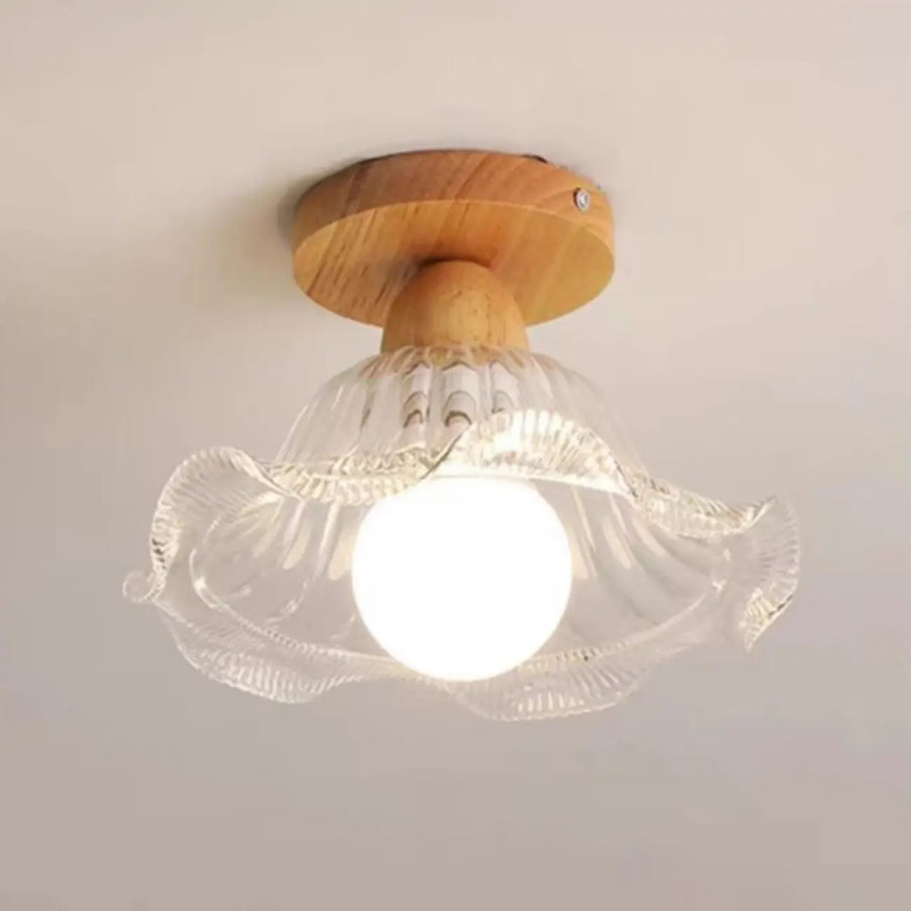 Mini plafonnier semi-encastré moderne en verre pour la décoration de couloir
