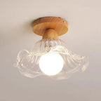 Mini plafonnier semi-encastré moderne en verre pour la décoration de couloir