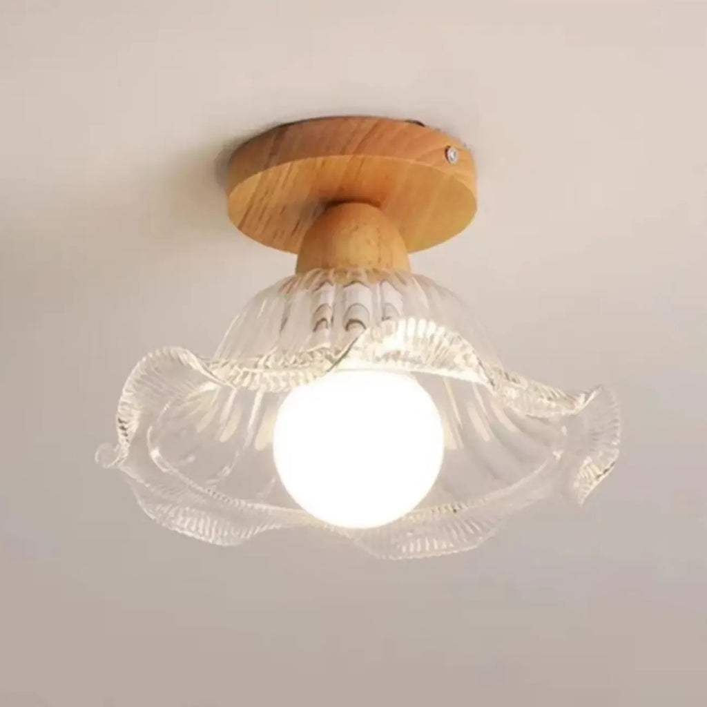 Mini plafonnier semi-encastré moderne en verre pour la décoration de couloir