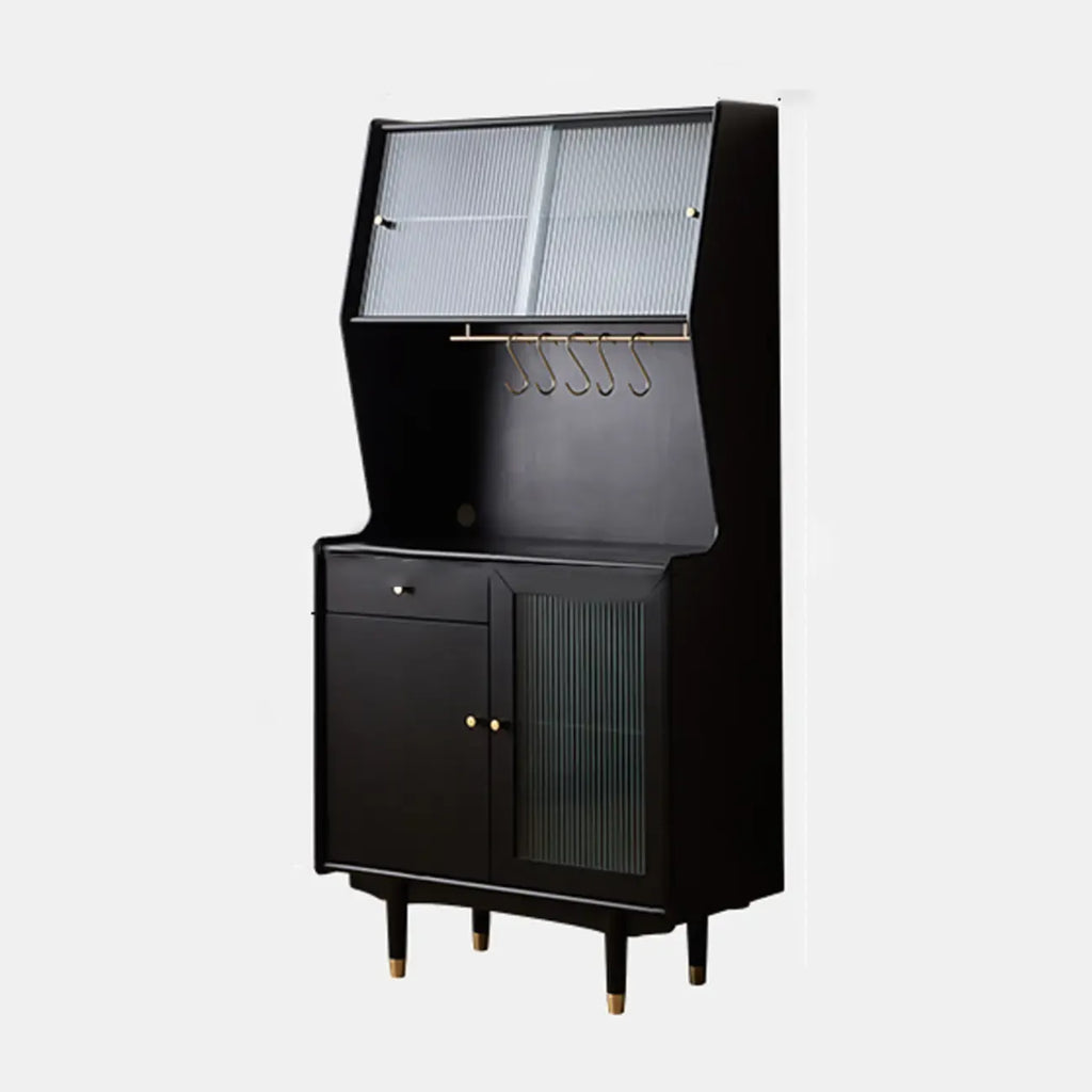 Meuble de cuisine polyvalent en bois espresso moderne