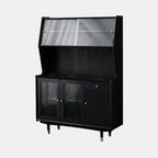 Meuble de cuisine polyvalent en bois espresso moderne