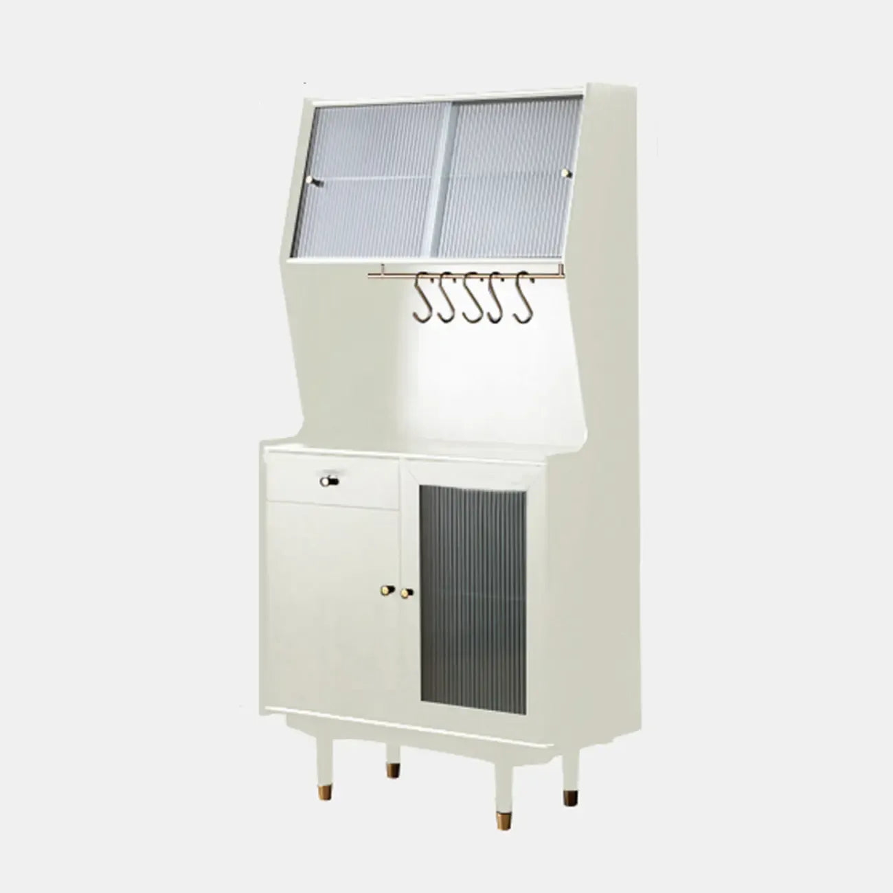 Meuble de cuisine polyvalent en bois espresso moderne