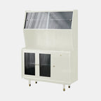 Meuble de cuisine polyvalent en bois espresso moderne