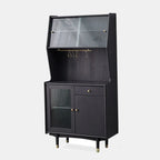 Meuble de cuisine polyvalent en bois espresso moderne