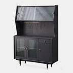 Meuble de cuisine polyvalent en bois espresso moderne