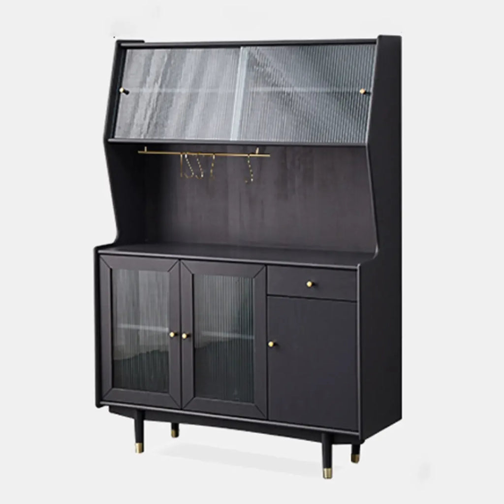 Meuble de cuisine polyvalent en bois espresso moderne