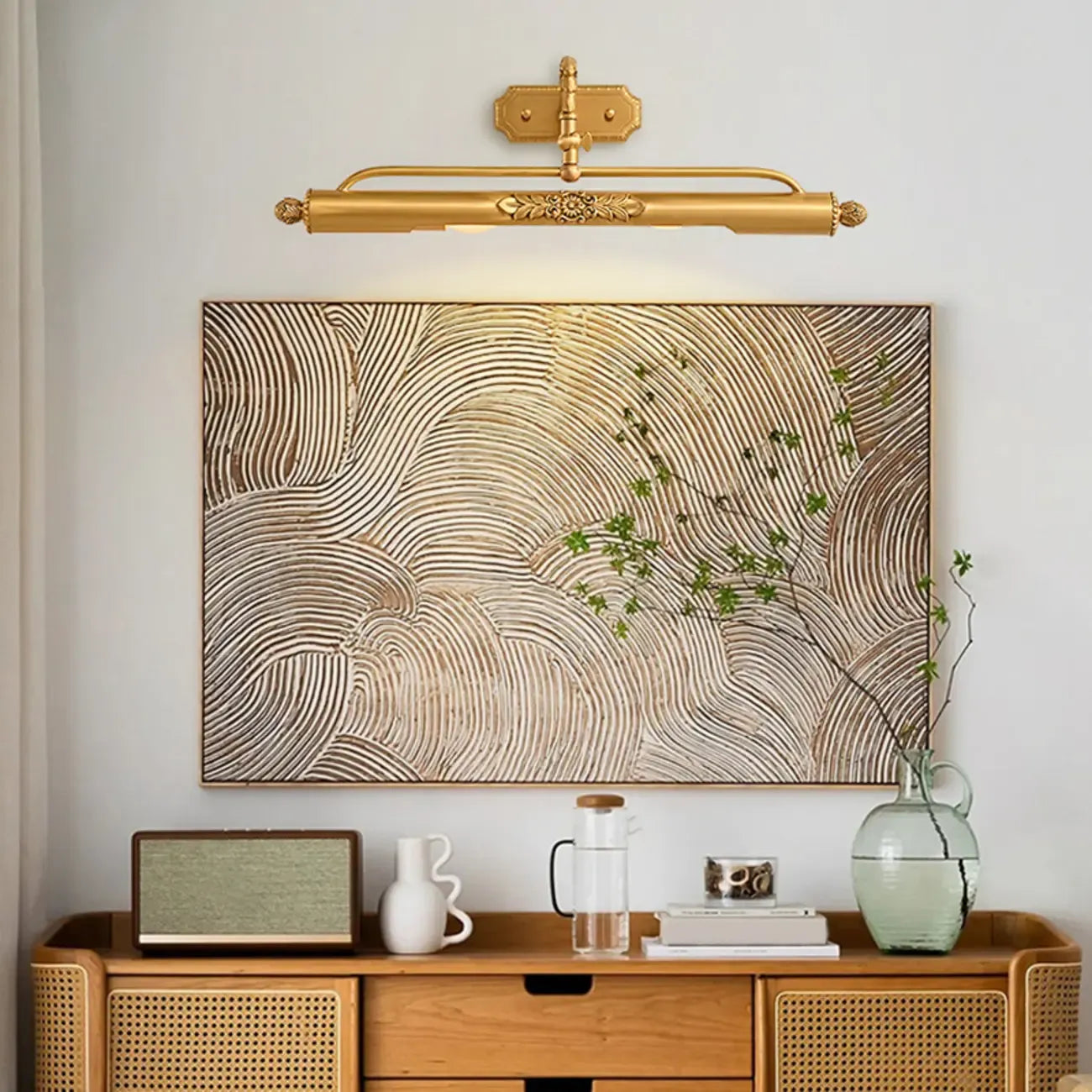 Applique murale moderne dorée style vintage glamour pour salle de bain