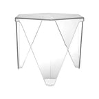 Table d'appoint hexagonale contemporaine en acrylique pour salon