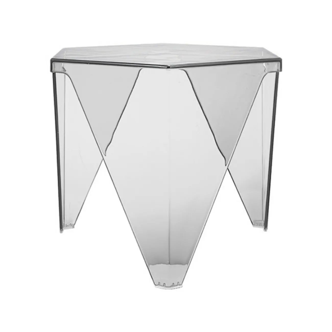 Table d'appoint hexagonale contemporaine en acrylique pour salon