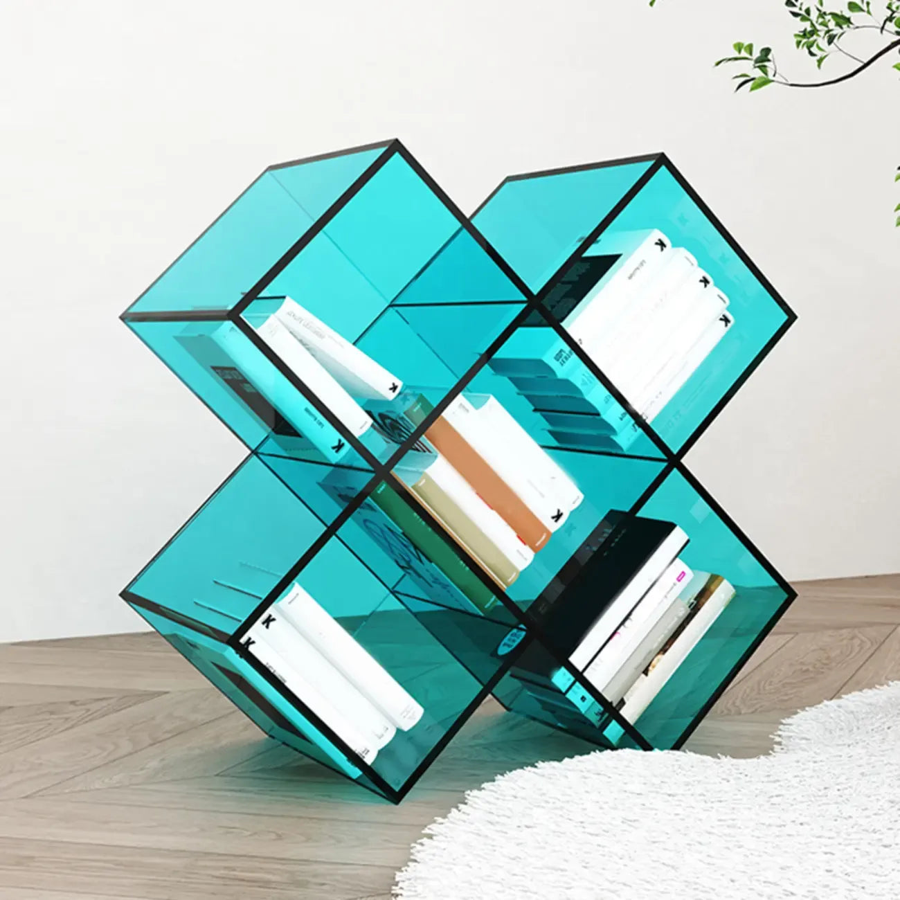 Espositore/Libreria Geometrica da Tavolo in Acrilico
