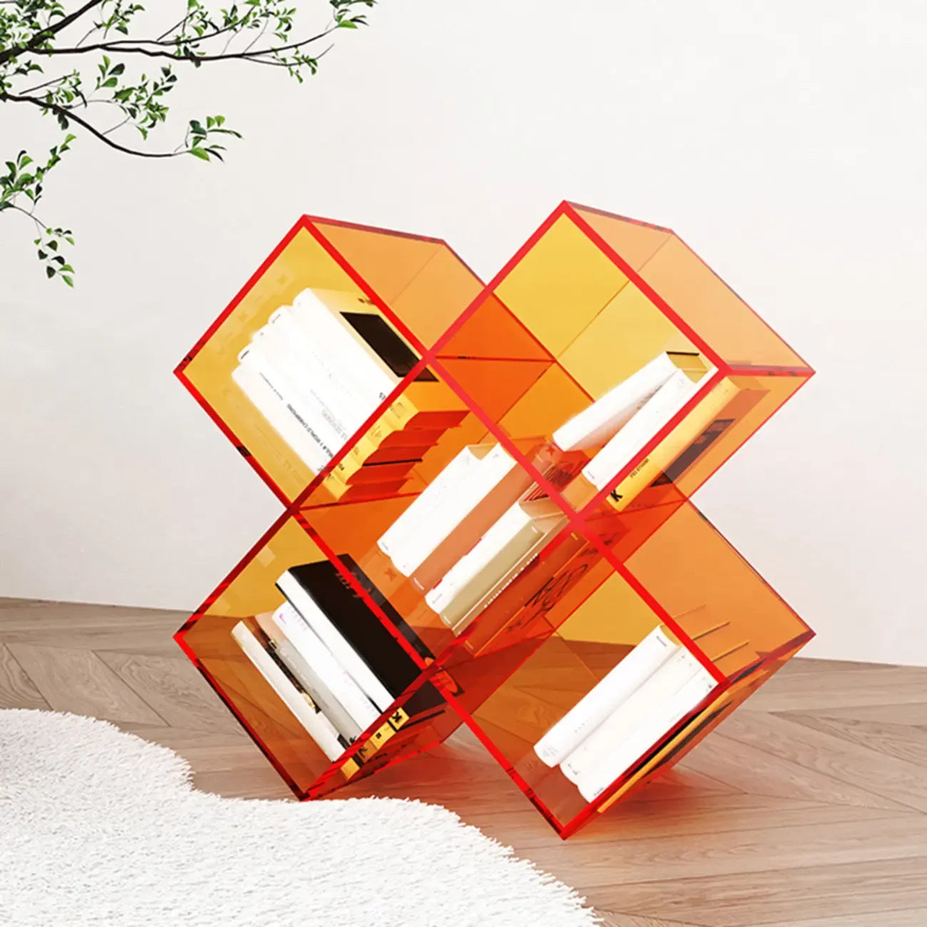 Espositore/Libreria Geometrica da Tavolo in Acrilico