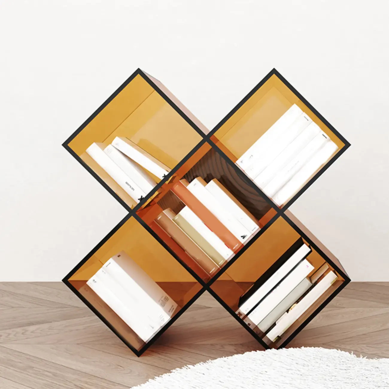 Espositore/Libreria Geometrica da Tavolo in Acrilico