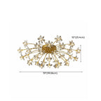 Plafonnier semi-encastré moderne à motif floral en cristal doré