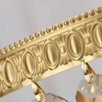 Plafonnier tambour en laiton et cristal de style classique européen
