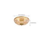 Plafonnier tambour en laiton et cristal de style classique européen