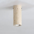 Plafonnier cylindrique moderne couleur pierre beige pour couloir