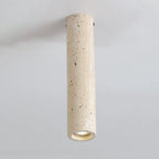 Plafonnier cylindrique moderne couleur pierre beige pour couloir