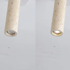 Plafonnier cylindrique moderne couleur pierre beige pour couloir