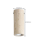 Plafonnier cylindrique moderne couleur pierre beige pour couloir
