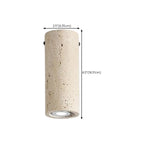 Plafonnier cylindrique moderne couleur pierre beige pour couloir