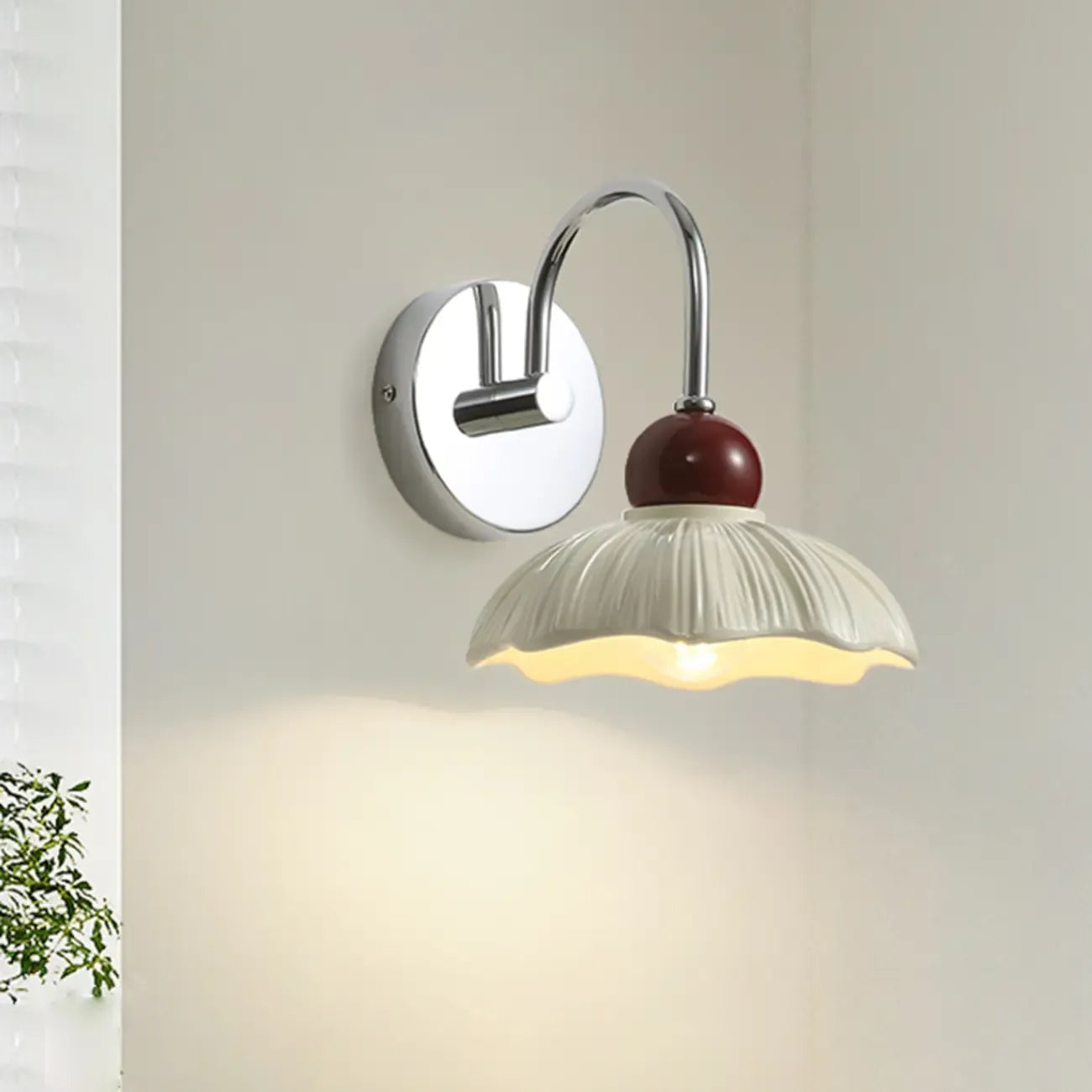 Applique murale géométrique à LED avec abat-jour en résine pour salon